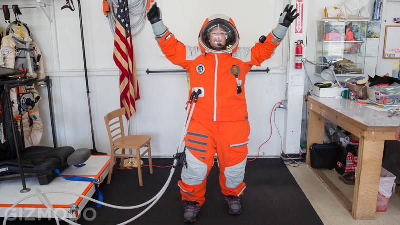 Illustration for article titled I Went to Brooklyn to Try on a Bonafide Spacesuit